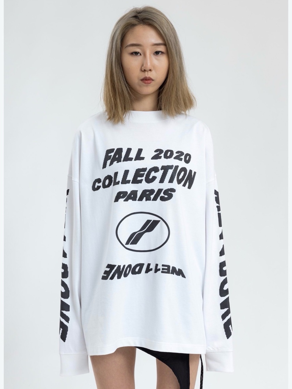 We11done Womens Oversized XS Fall 2020 Collection Paris Long Sleeve Shirt Blue - Picture 9 of 9